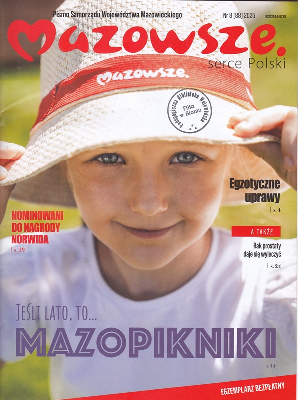 Okładka miesięcznika ,,Mazowsze. Serce Polski"